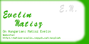 evelin matisz business card